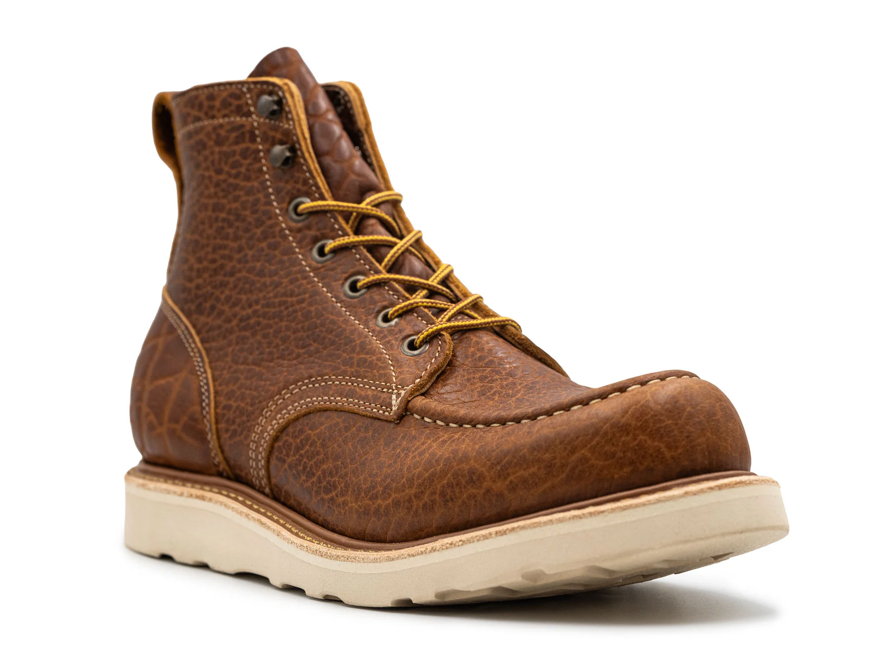Cognac Shrunken Bison | Moc Toe - Image 4
